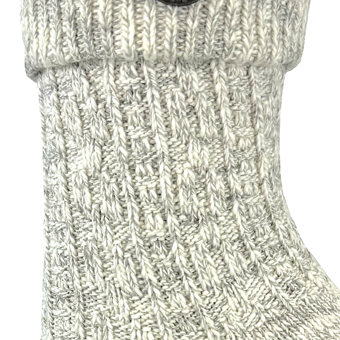 Damen und Herren Trachtensocken im modernen Landhaus-Stil mit Hirschhornknopf– handgekettelte Naht – (grau)