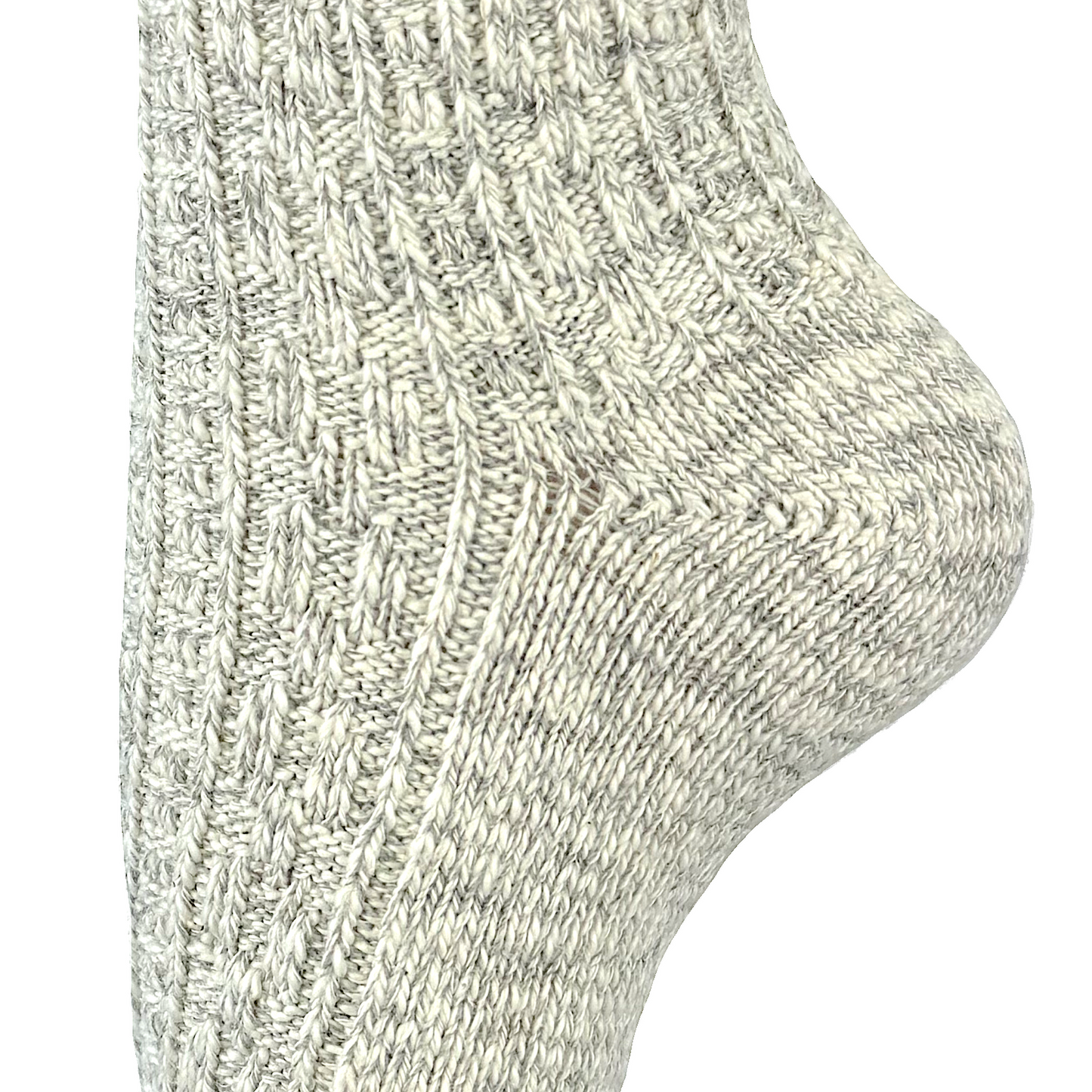 Damen und Herren Trachtensocken im modernen Landhaus-Stil mit Hirschhornknopf– handgekettelte Naht – (grau)