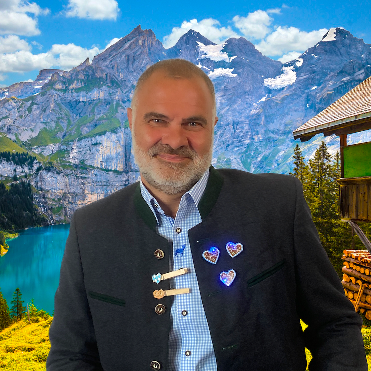 6 Stück Glubbal Glupperl Wäscheklammern "Käferl" - Oktoberfest Geburtstag Firmenfeier Hochzeit Namensschild Party Bayern