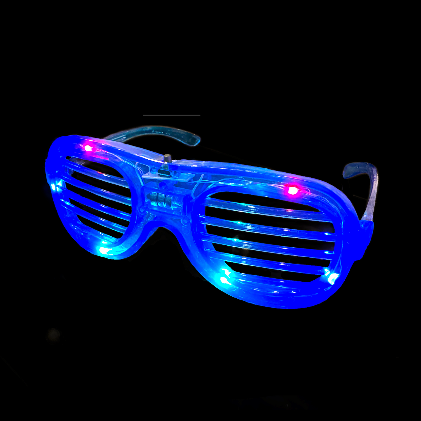 4er-Set LED Brillen Partybrille in versch. 4 Farben - leuchtet und blinkend -