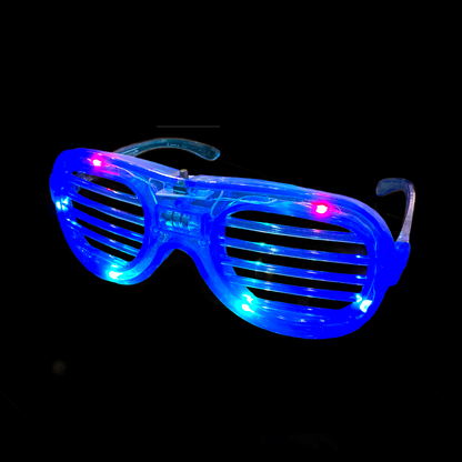 4er-Set LED Brillen Partybrille in versch. 4 Farben - leuchtet und blinkend -