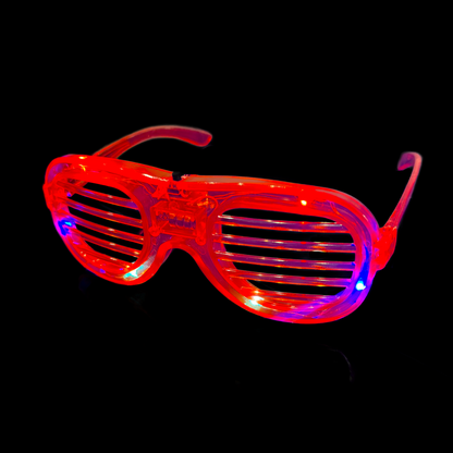 4er-Set LED Brillen Partybrille in versch. 4 Farben - leuchtet und blinkend -